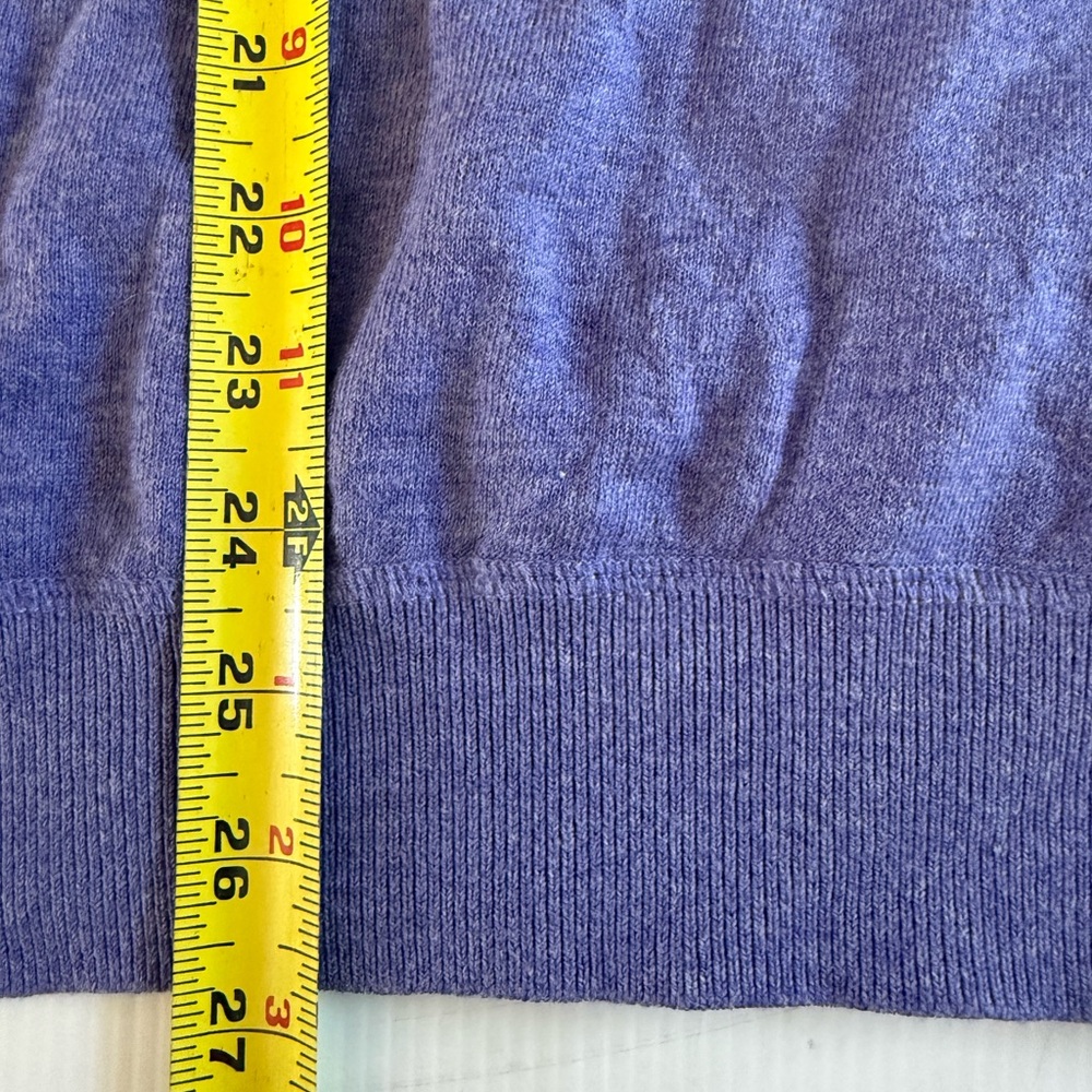 Robert Talbott Sweater Men’s L Cotton Cashmere Crew Neck Hong Kong Purple - Picture 8 of 9
